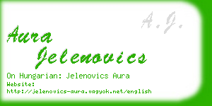 aura jelenovics business card
